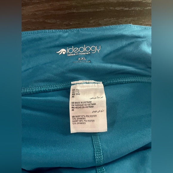 NWT Ideology Believe In Movement Teal Tiered Skort - Picture 7 of 9